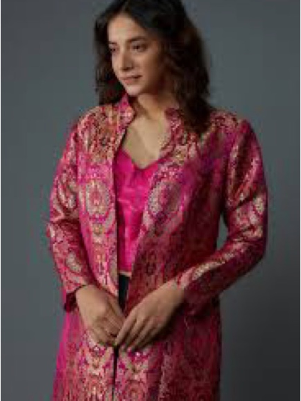 Indian Banarasi brocade jacket for saari